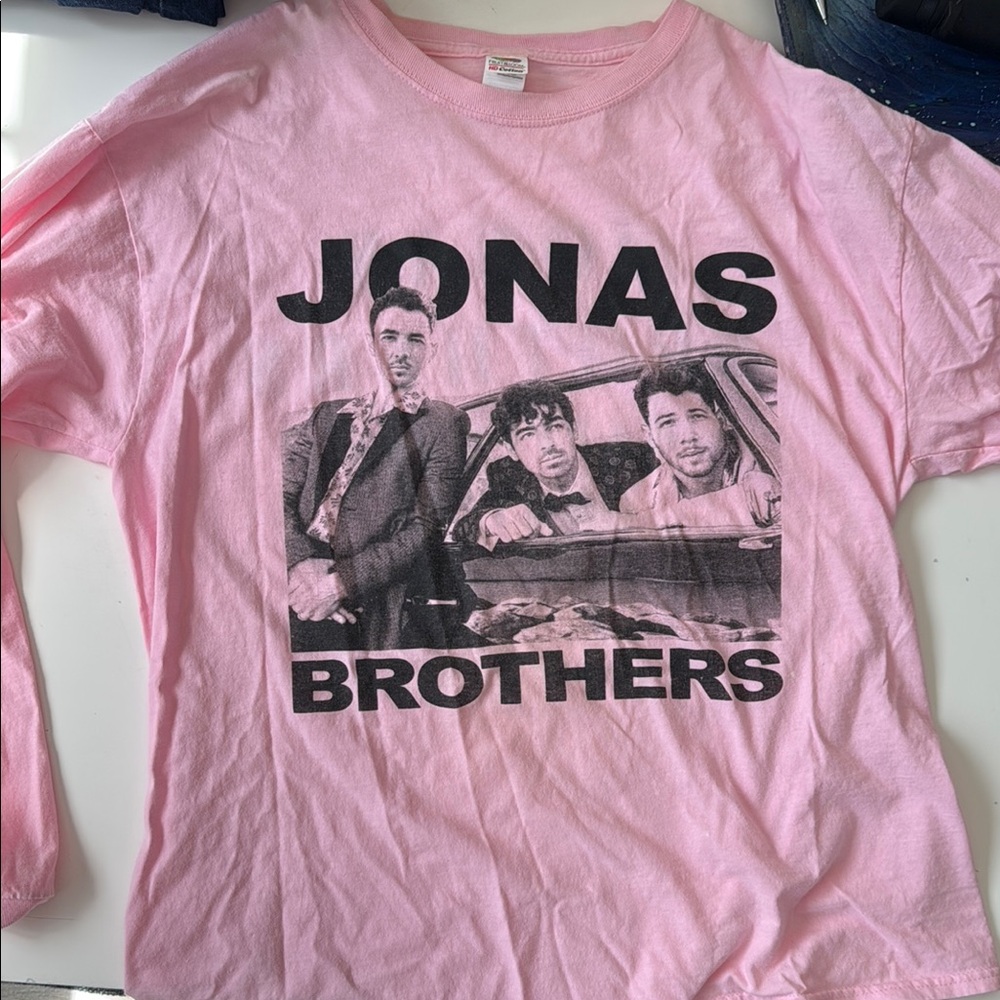 Pink Jonas Brothers Graphic Tee